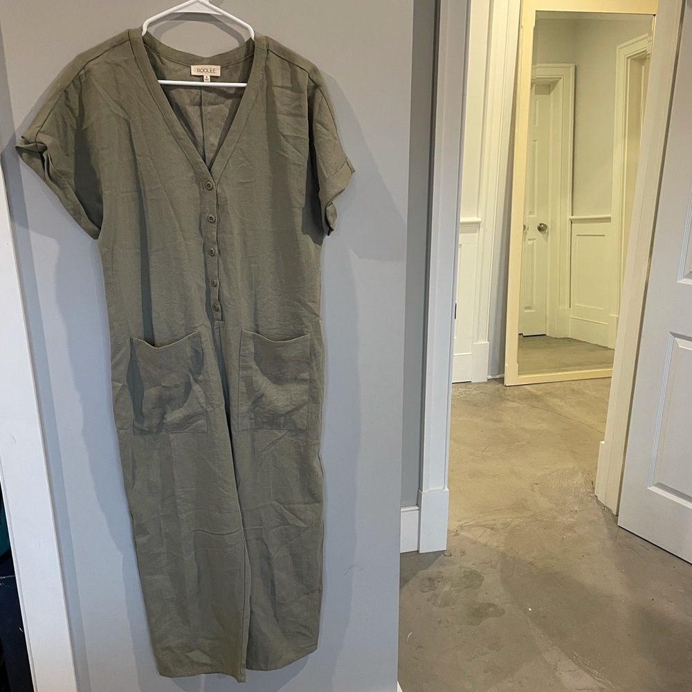 LINEN SAGE JUMPSUIT